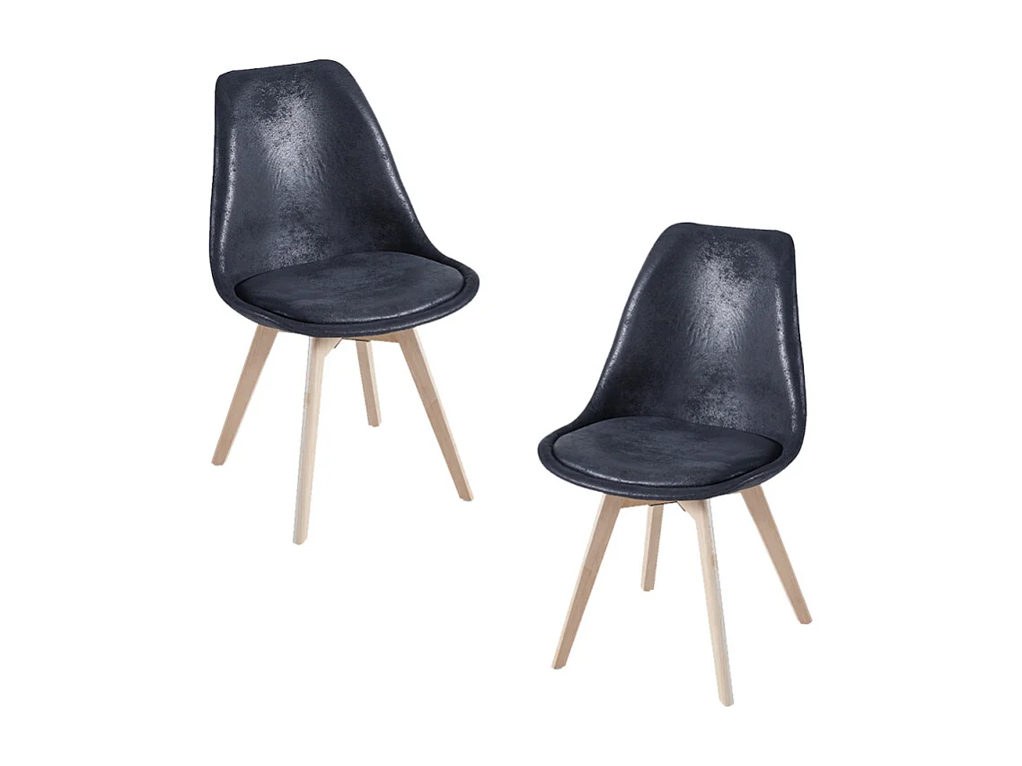 Packs Sillas Comedor - Pack 2 Sillas Synk Vintage - Negro