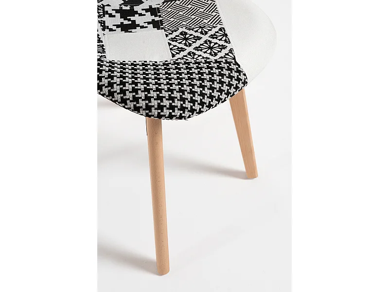 Packs Sillas Comedor - Pack 2 Sillas Synk Patchwork - Patchwork blanco y negro