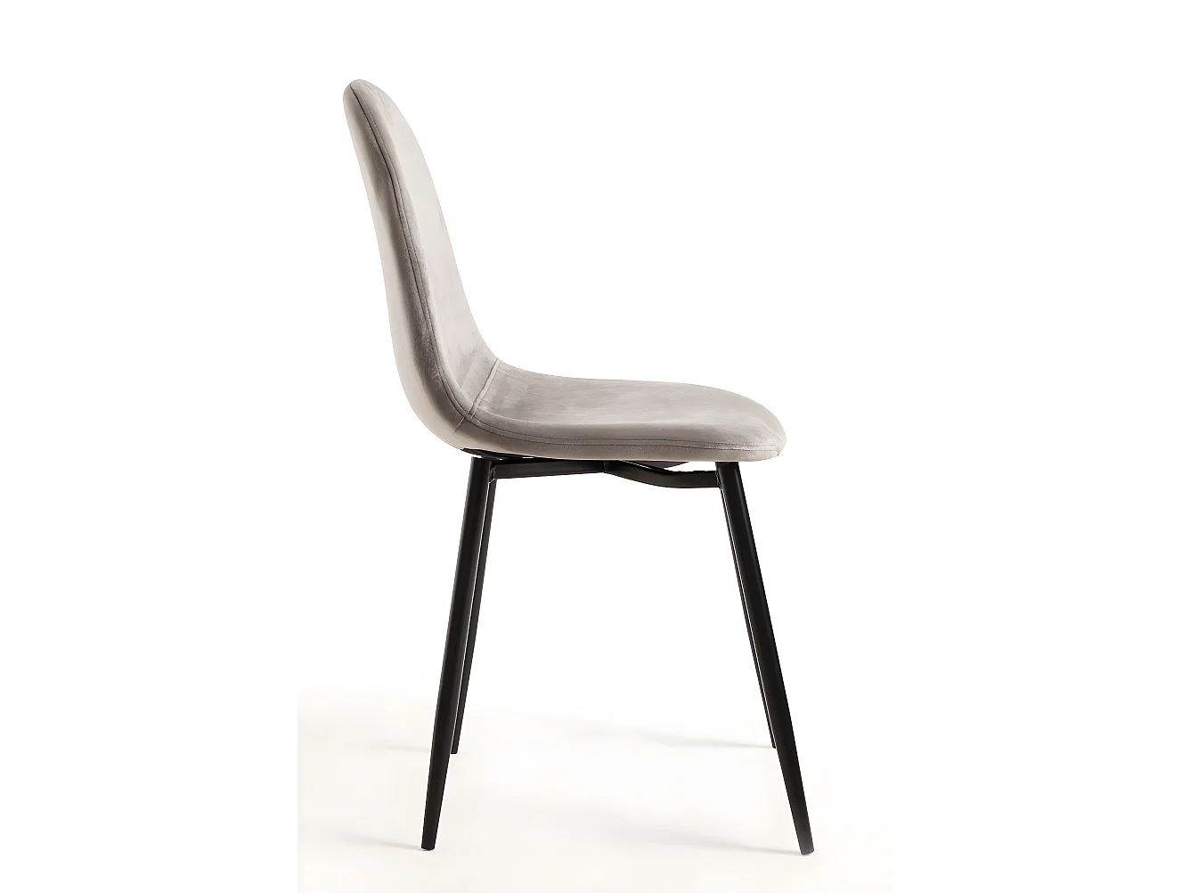 Packs Sillas Comedor - Pack 6 Sillas Teok Black Terciopelo - Gris claro