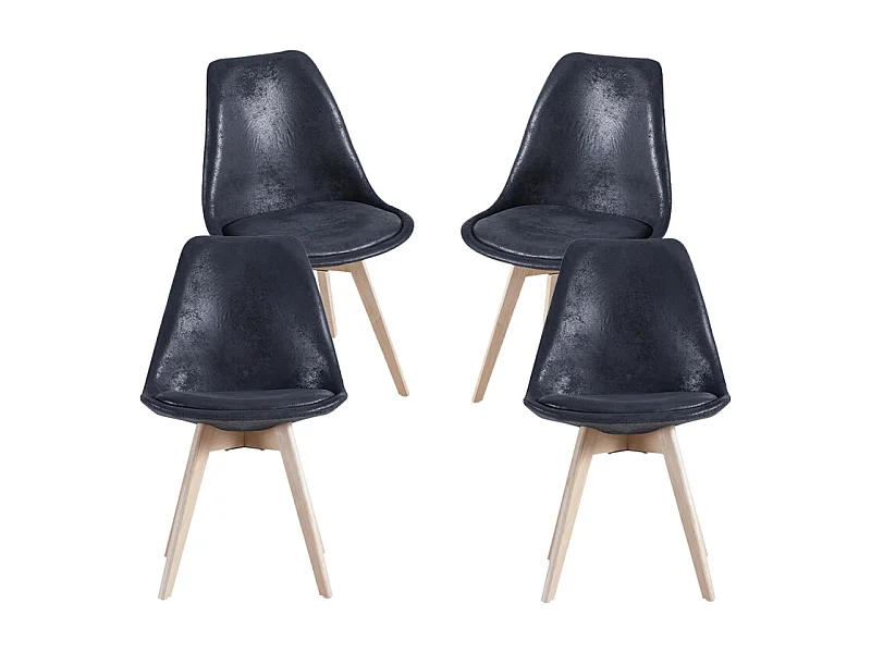 Packs Sillas Comedor - Pack 4 Sillas Synk Vintage - Negro