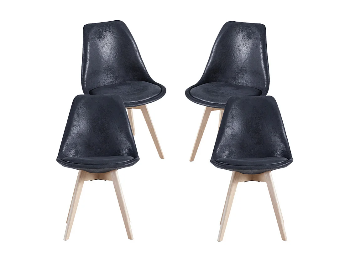 Packs Sillas Comedor - Pack 4 Sillas Synk Vintage - Negro