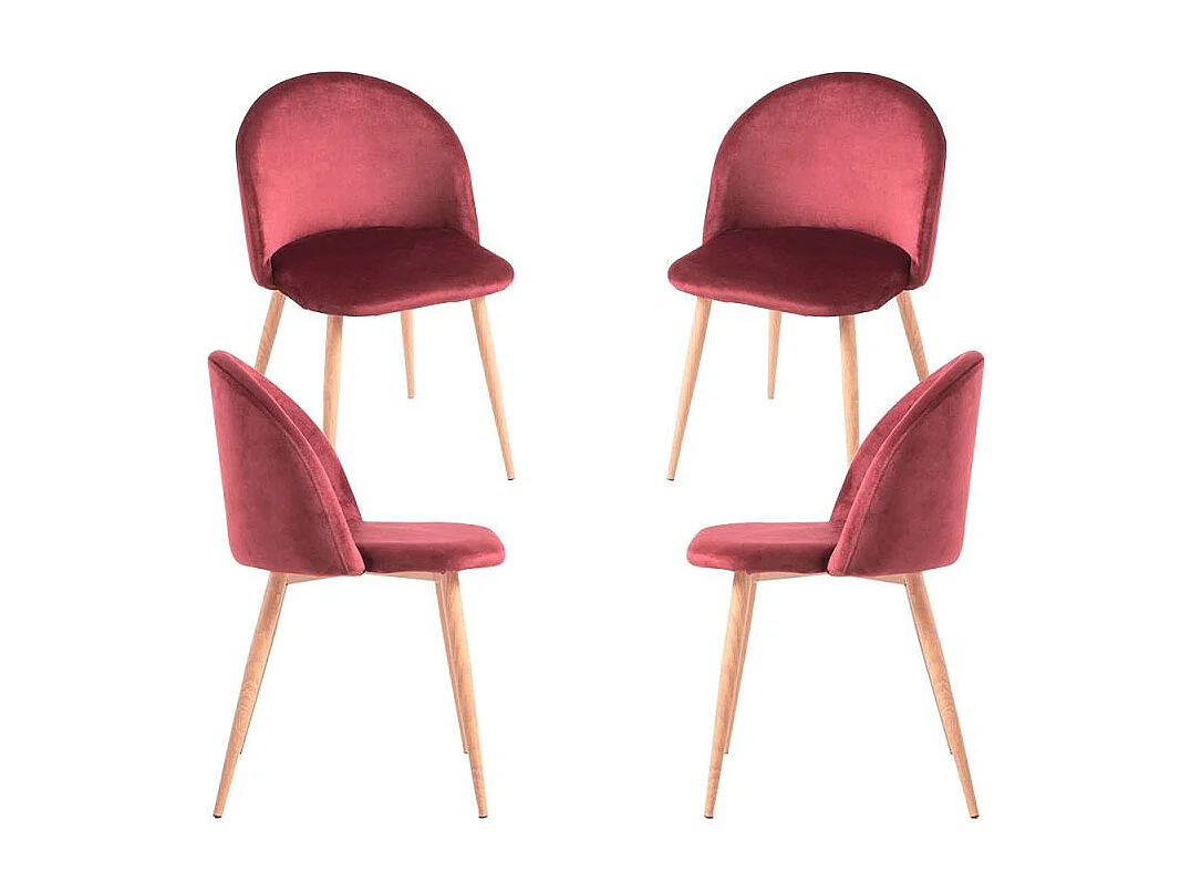 Packs Sillas Comedor - Pack 4 Sillas Vint Terciopelo - Fucsia