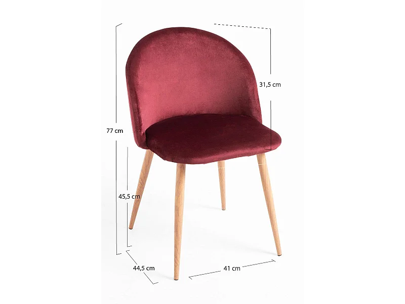Packs Sillas Comedor - Pack 4 Sillas Vint Terciopelo - Fucsia