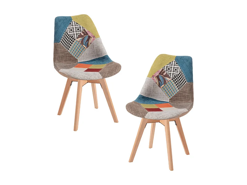 Packs Sillas Comedor - Pack 2 Sillas Synk Patchwork - Patchwork colores