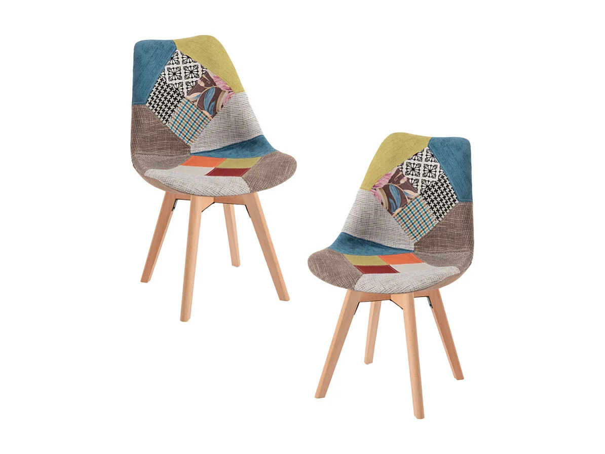 Packs Sillas Comedor - Pack 2 Sillas Synk Patchwork - Patchwork colores