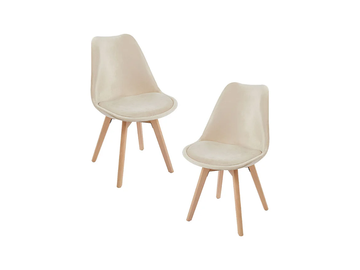 Packs Sillas Comedor - Pack 2 Sillas Synk Terciopelo - Beige
