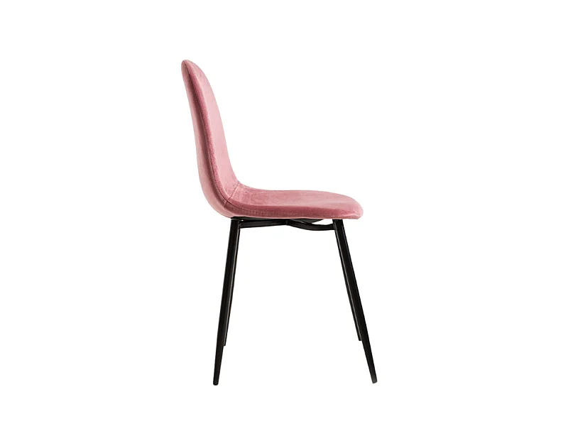 Packs Sillas Comedor - Pack 6 Sillas Teok Black Terciopelo - Rosa