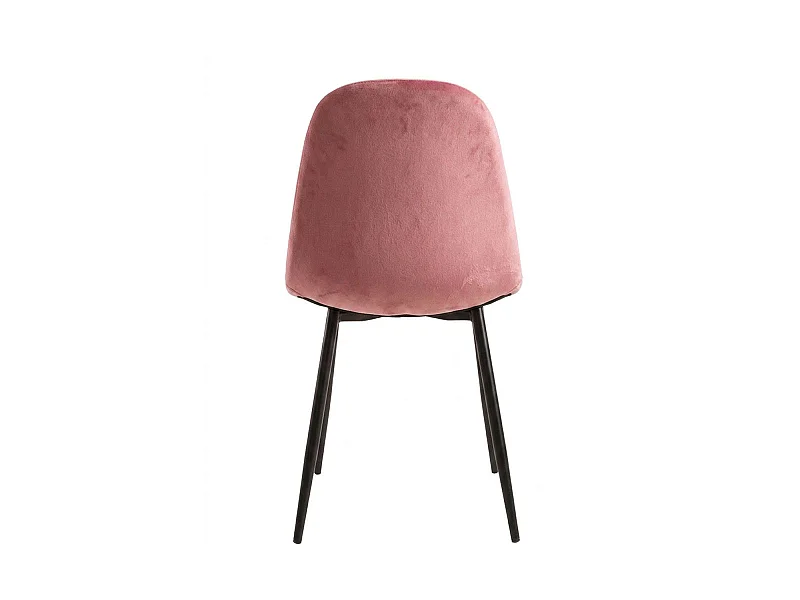 Packs Sillas Comedor - Pack 6 Sillas Teok Black Terciopelo - Rosa