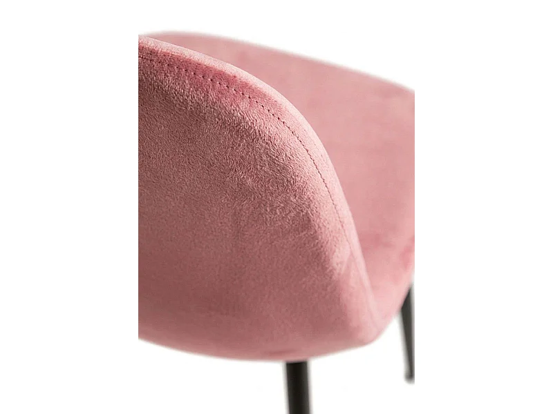 Packs Sillas Comedor - Pack 6 Sillas Teok Black Terciopelo - Rosa