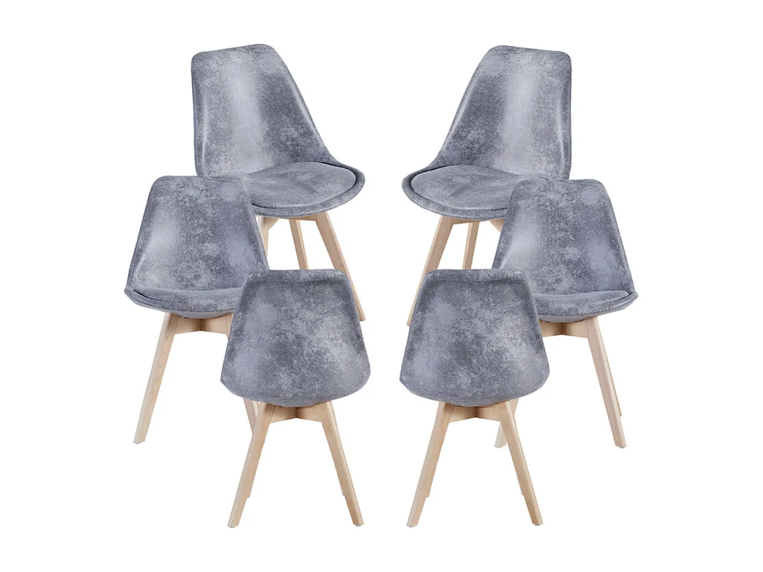 Packs Sillas Comedor - Pack 6 Sillas Synk Vintage - Gris claro