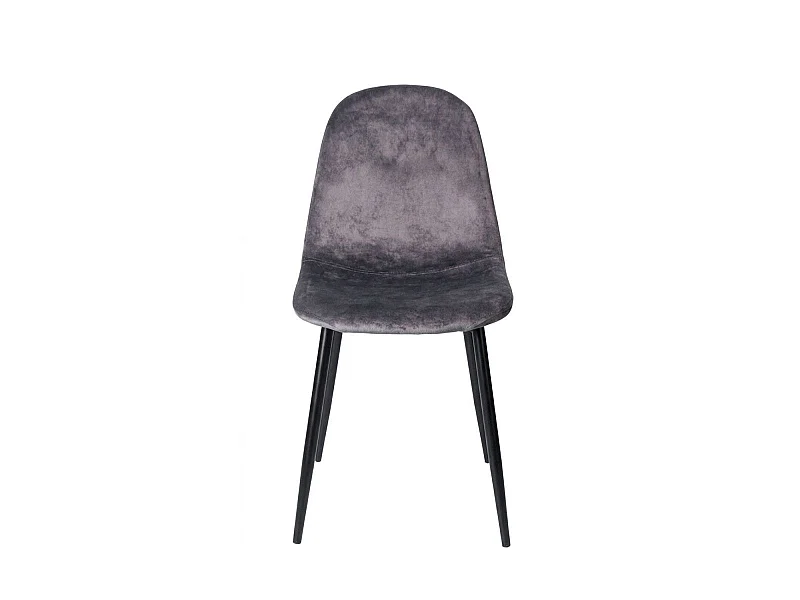 Packs Sillas Comedor - Pack 6 Sillas Teok Black Terciopelo - Gris oscuro