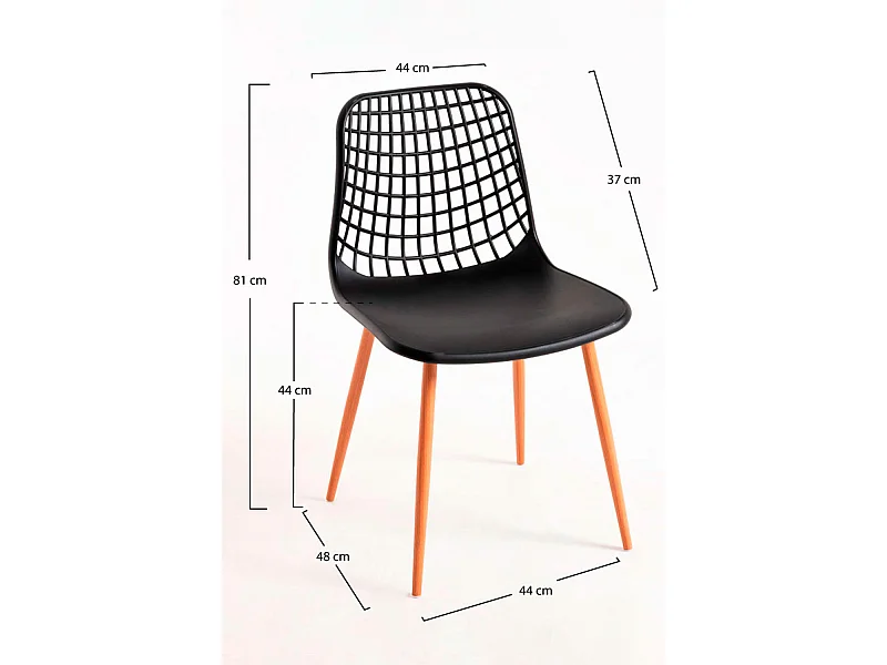Sillas Comedor - Silla Riva - Negro