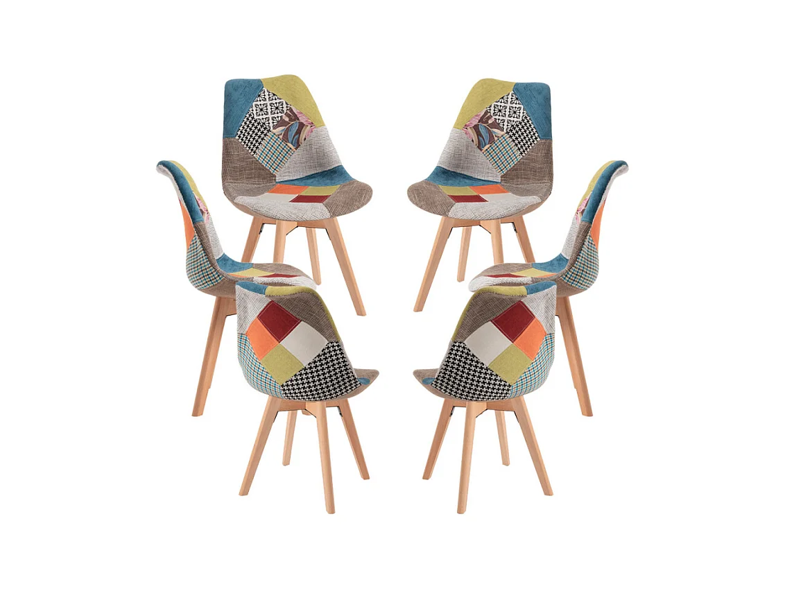 Packs Sillas Comedor - Pack 6 Sillas Synk Patchwork - Patchwork colores