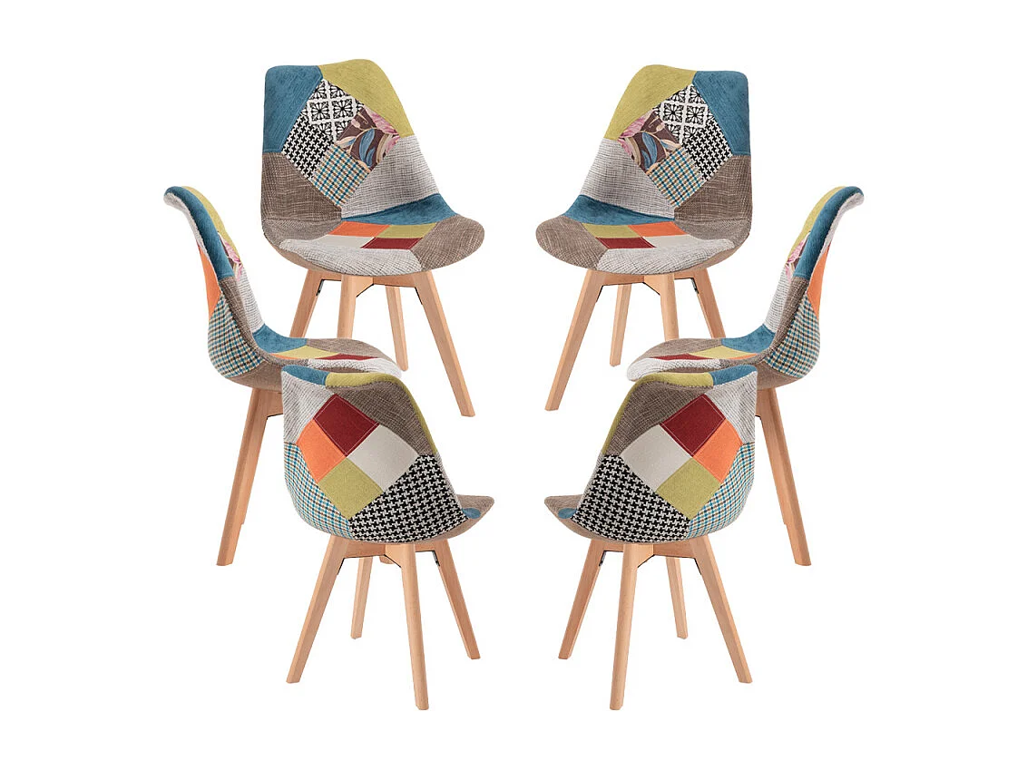 Packs Sillas Comedor - Pack 6 Sillas Synk Patchwork - Patchwork colores