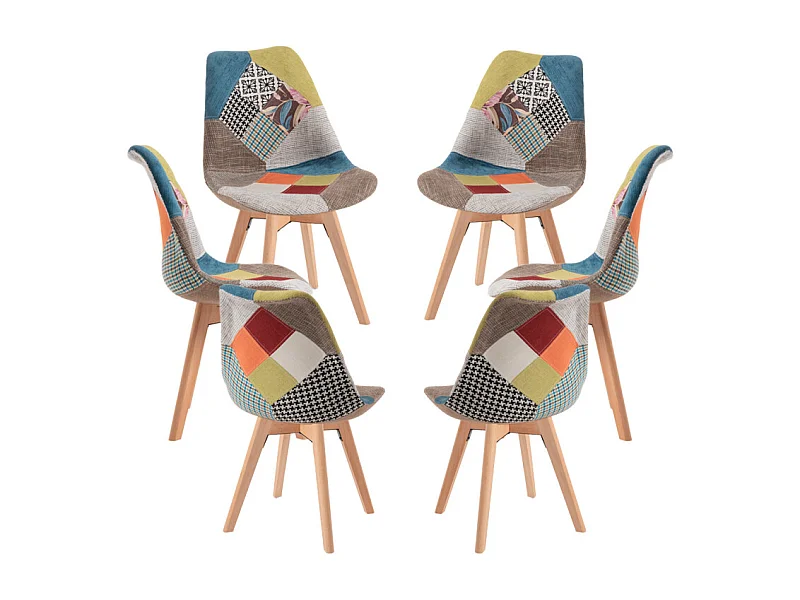 Packs Sillas Comedor - Pack 6 Sillas Synk Patchwork - Patchwork colores