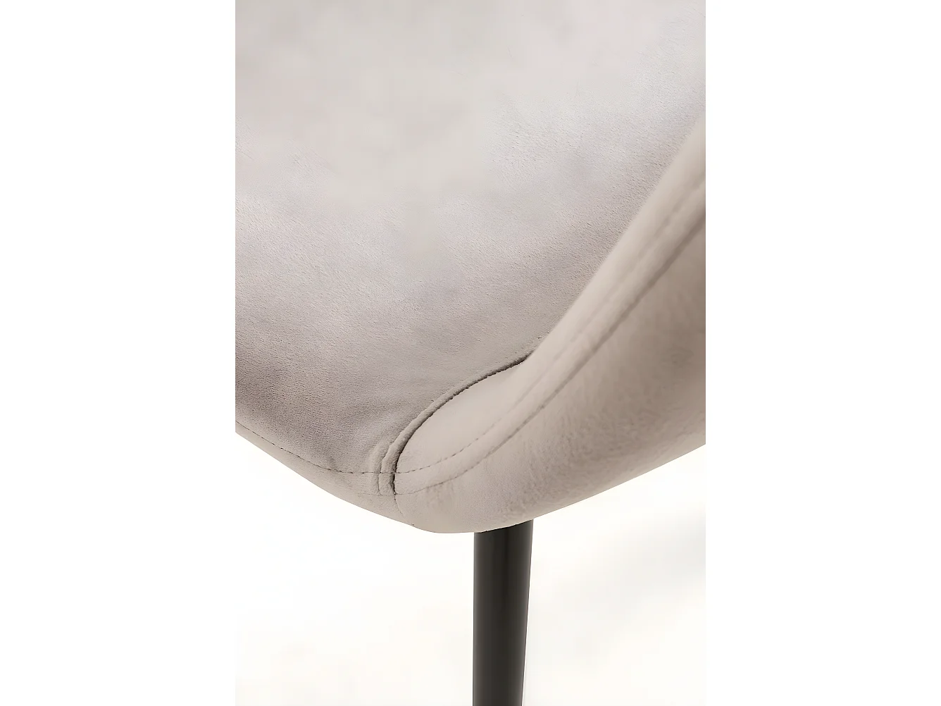 Packs Sillas Comedor - Pack 4 Sillas Teok Black Terciopelo - Gris claro