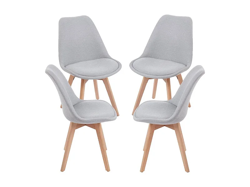 Packs Sillas Comedor - Pack 4 Sillas Synk Tela - Gris claro