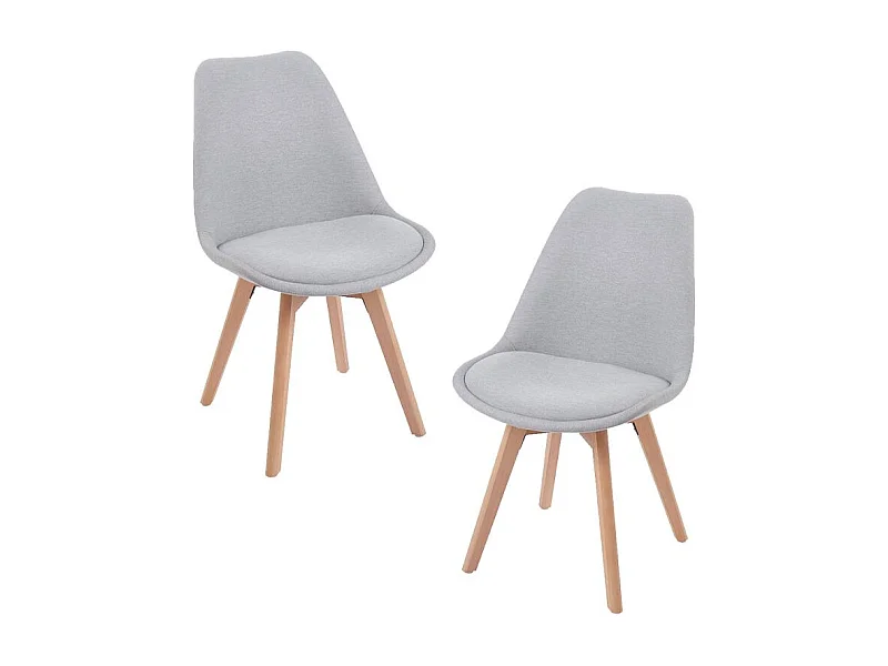 Packs Sillas Comedor - Pack 2 Sillas Synk Tela - Gris claro