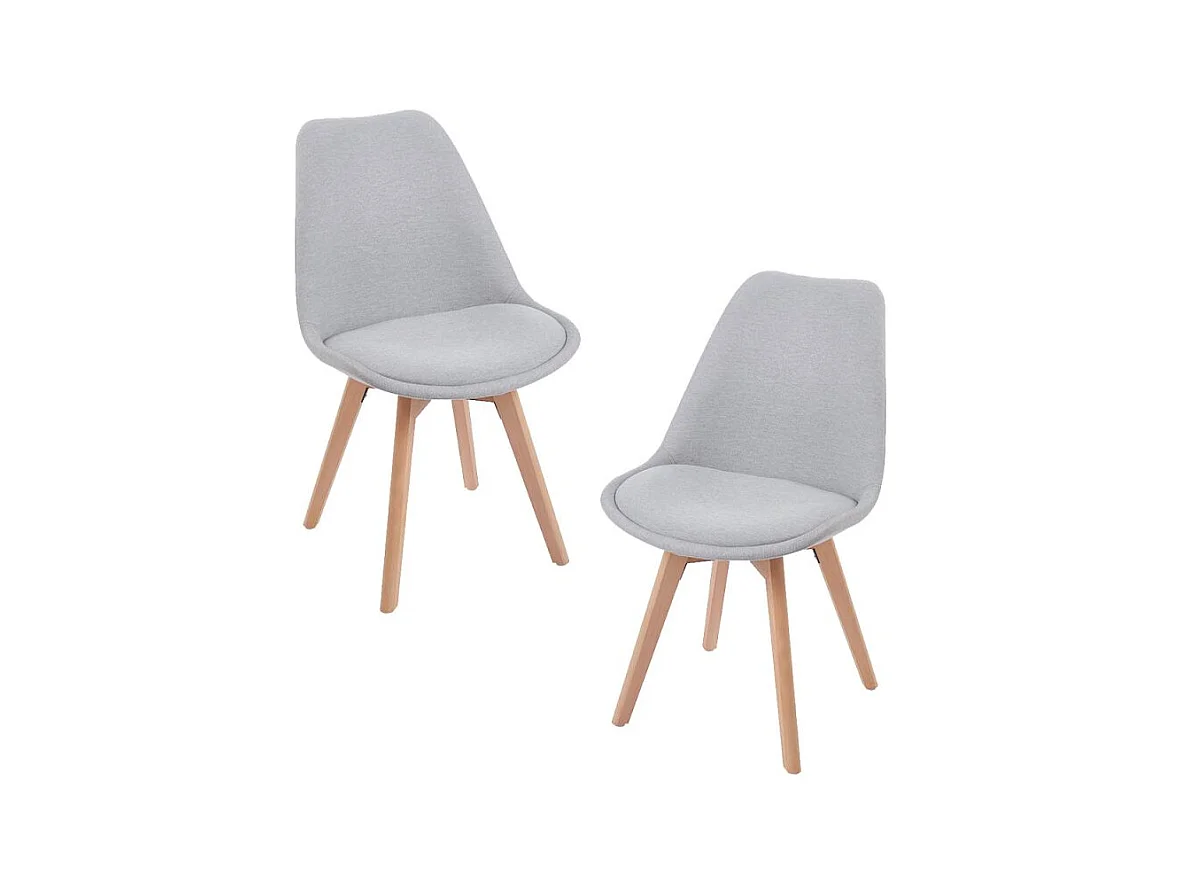 Packs Sillas Comedor - Pack 2 Sillas Synk Tela - Gris claro