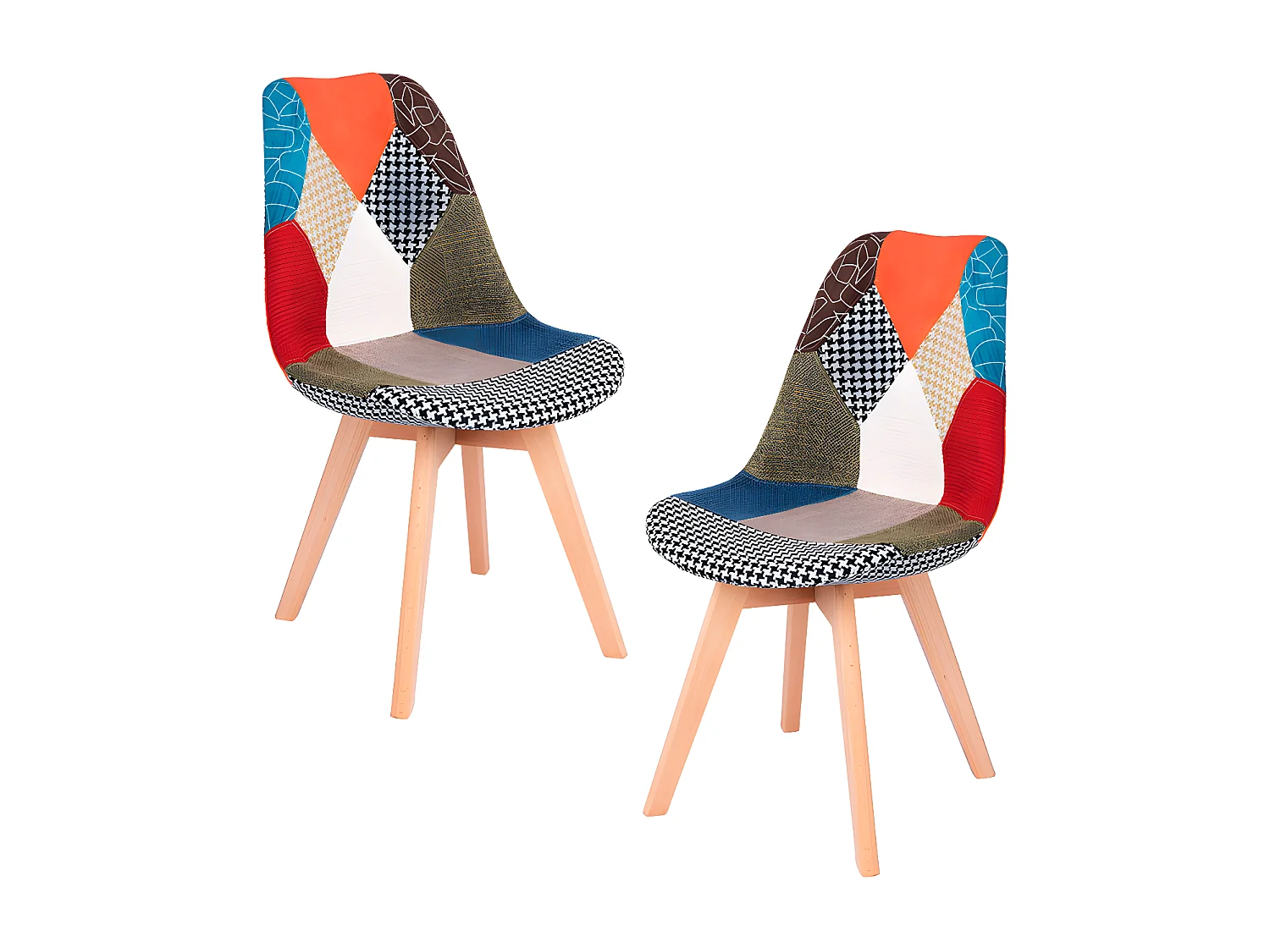 Packs Sillas Comedor - Pack 2 Sillas Synk Patchwork - Patchwork Clear