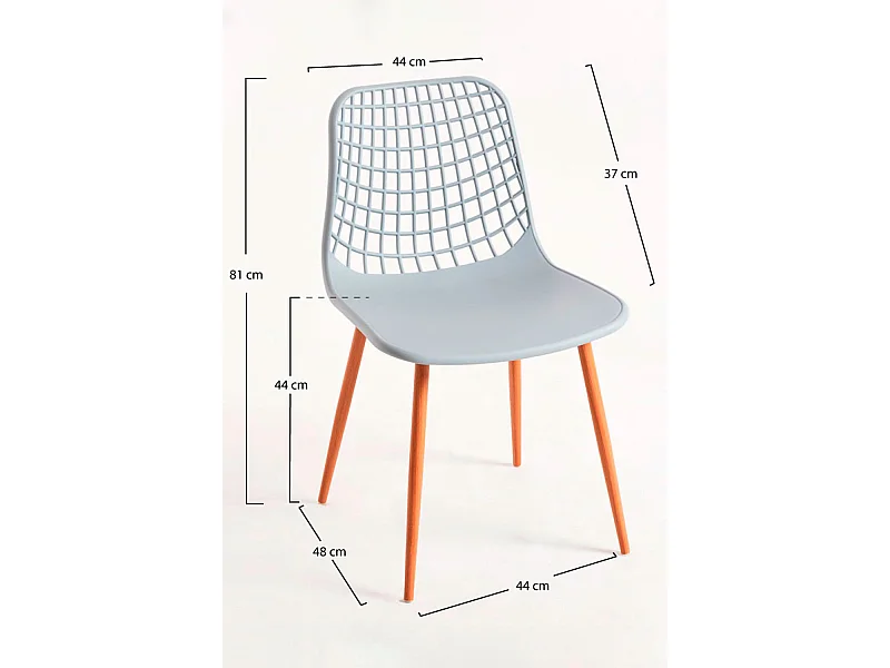 Sillas Comedor - Silla Riva - Gris oscuro