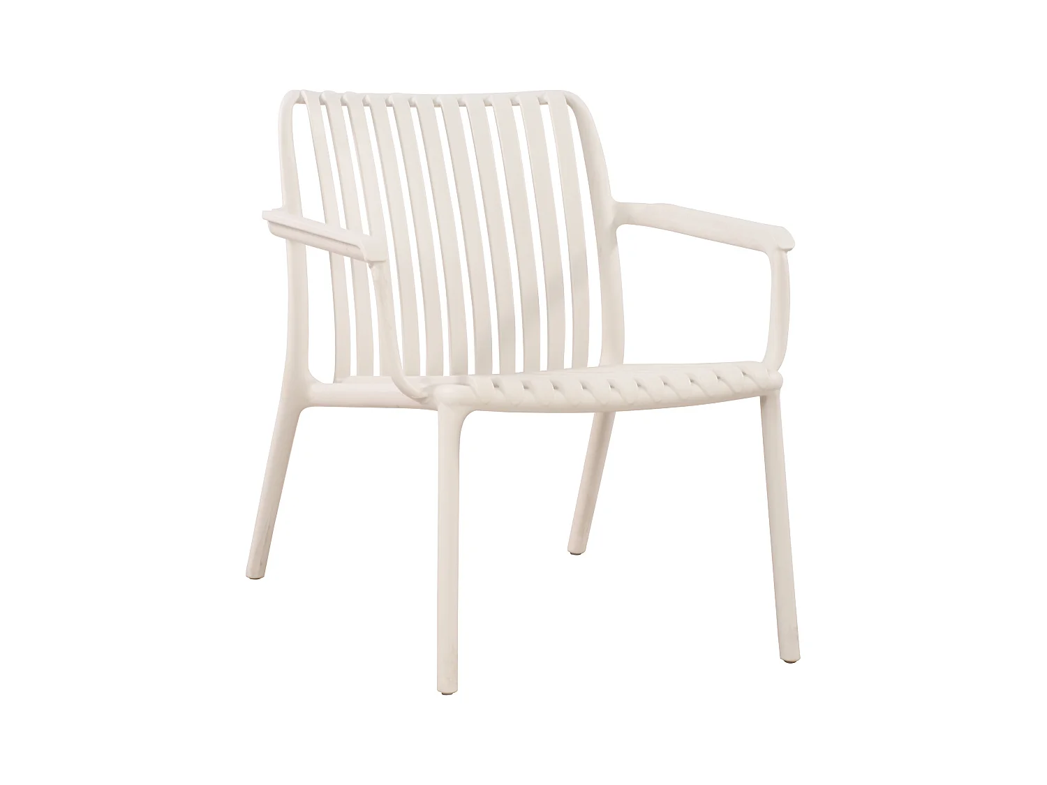 Fauteuil bas de jardin empilable en polypropylène - Beige - SESEH de MYLIA