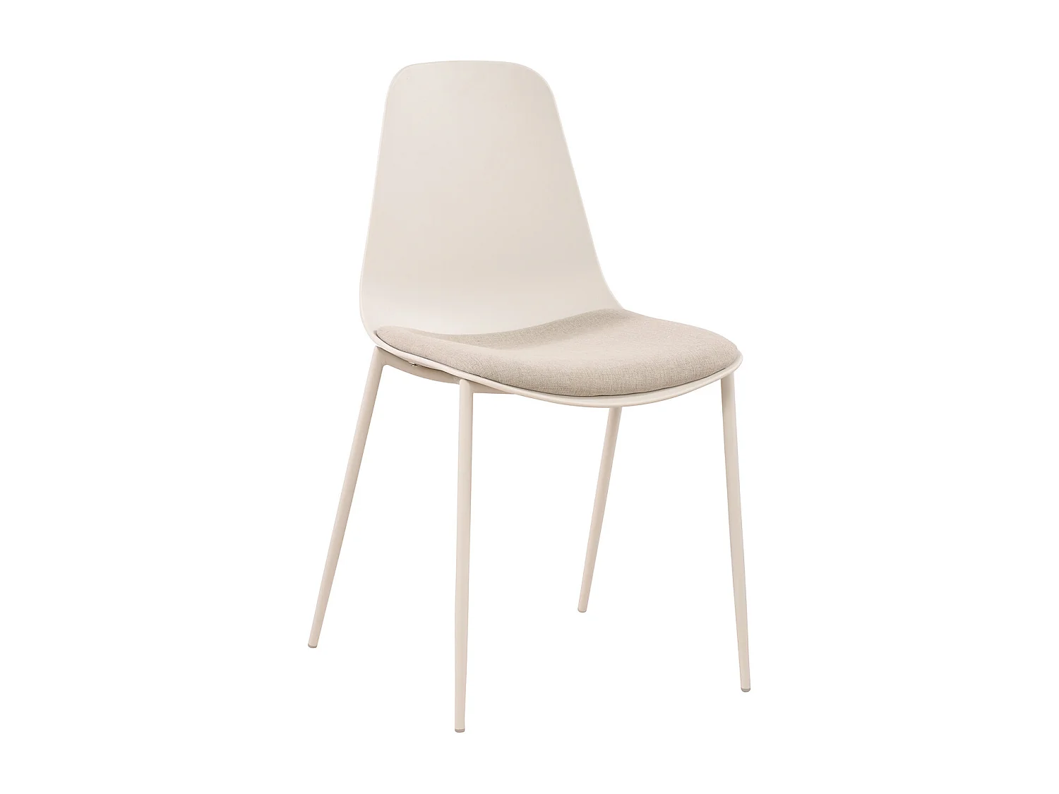 Lot de 4 chaises de jardin en polypropylène et métal - Beige - NEGERI de MYLIA