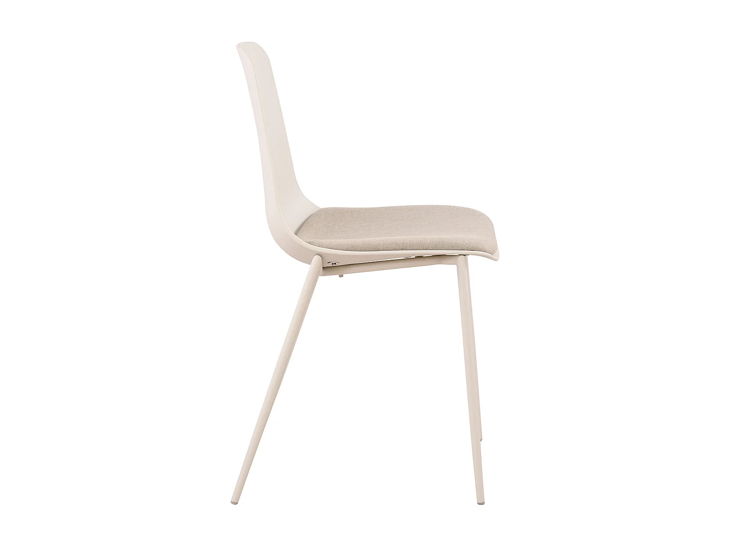 Lot de 4 chaises de jardin en polypropylène et métal - Beige - NEGERI de MYLIA