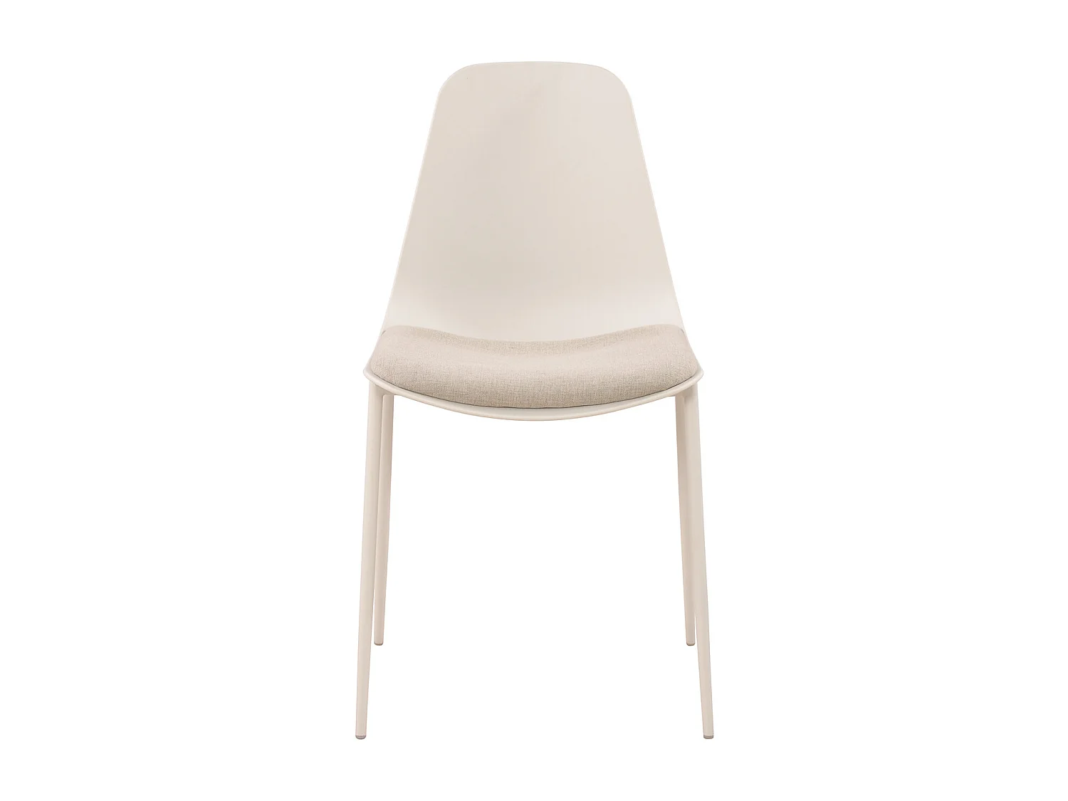 Lot de 4 chaises de jardin en polypropylène et métal - Beige - NEGERI de MYLIA