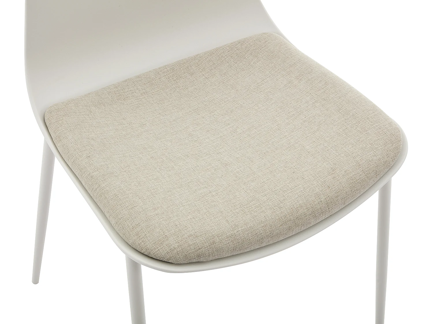 Lot de 4 chaises de jardin en polypropylène et métal - Beige - NEGERI de MYLIA