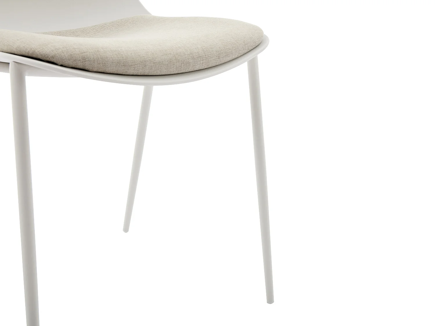 Lot de 4 chaises de jardin en polypropylène et métal - Beige - NEGERI de MYLIA