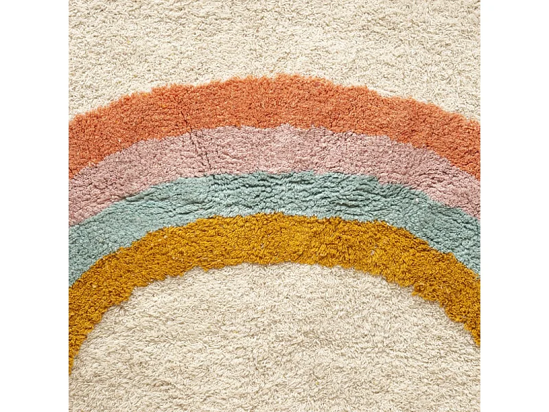 Tapis Déco Enfant "Arc-en-Ciel" 100x150cm Multicolore