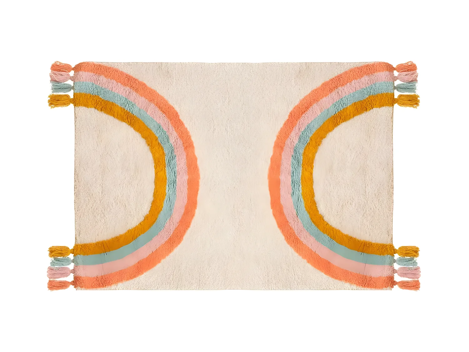 Tapis Déco Enfant "Arc-en-Ciel" 100x150cm Multicolore