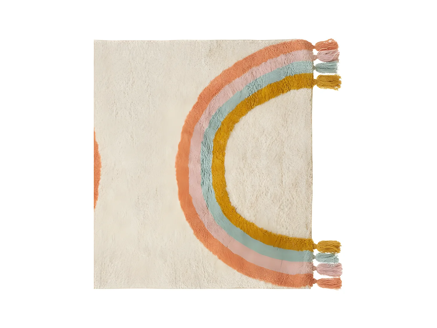 Tappeto cotone beige 100x150cm