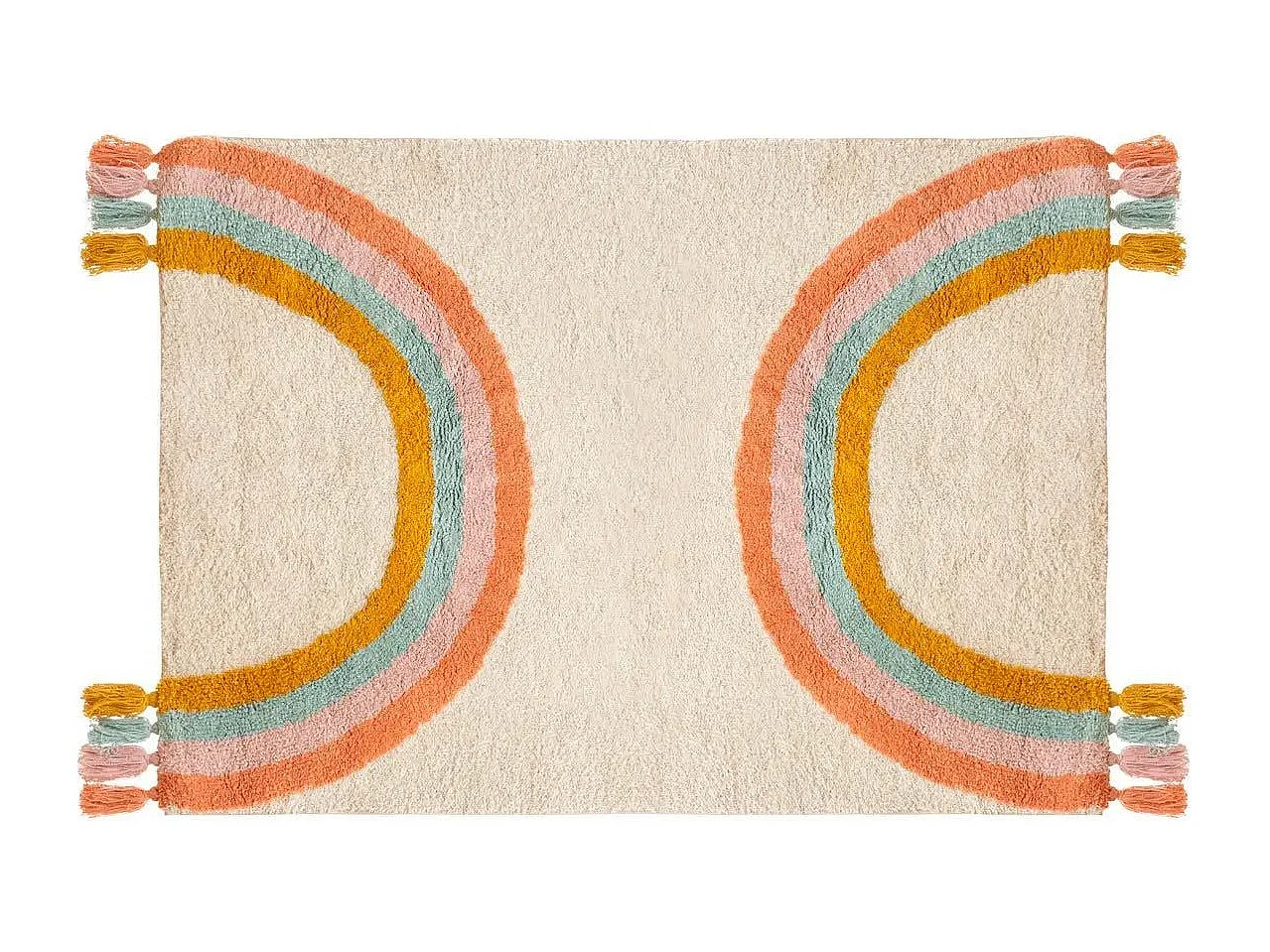 Tappeto cotone beige 100x150cm