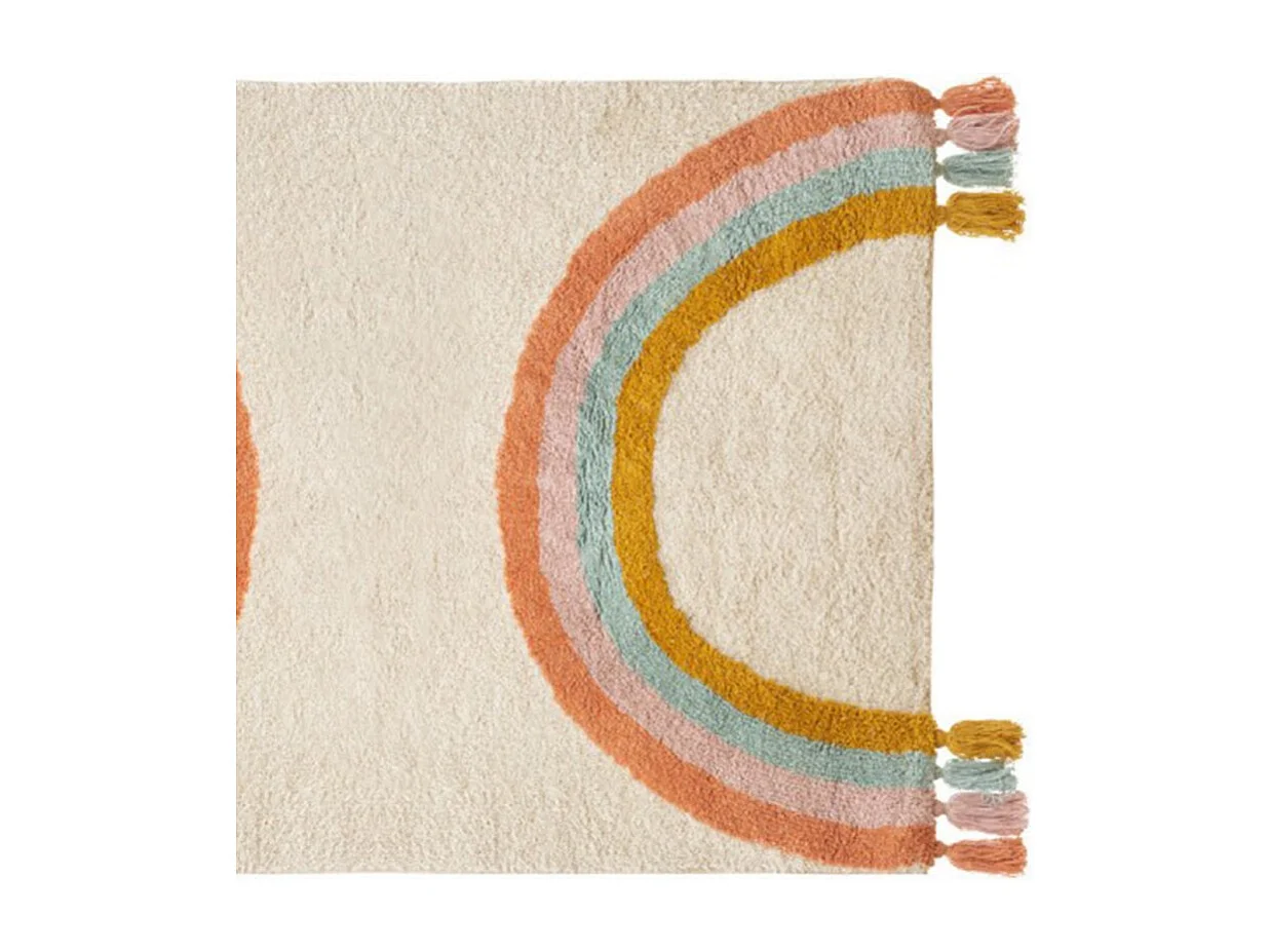 Tappeto cotone beige 100x150cm