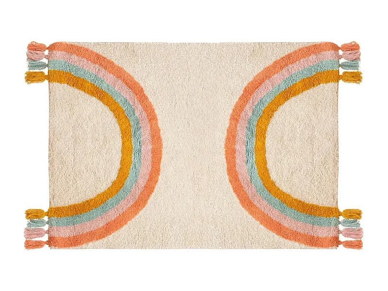 Tapis Déco Enfant "Arc-en-Ciel" 100x150cm Multicolore