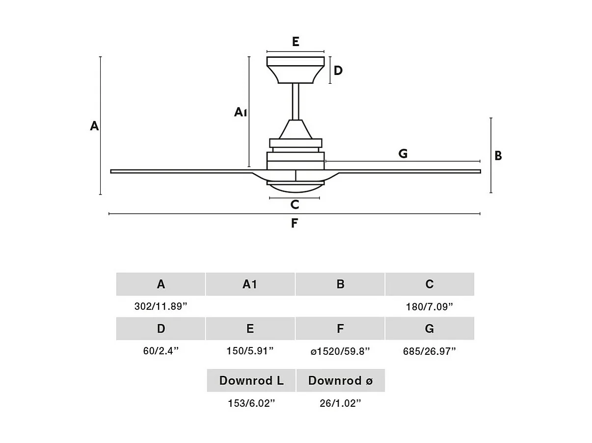 ALO L DC CCT zwart/hout ventilator