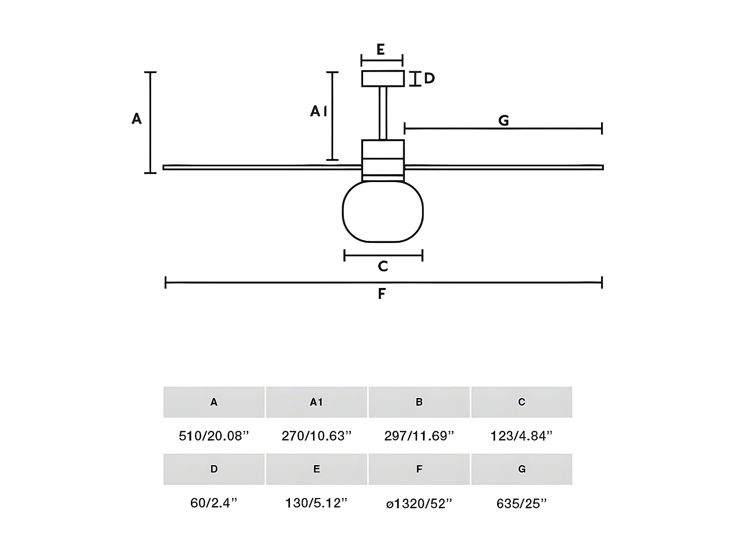 AMELIA L BALL LED Grijze plafondventilator