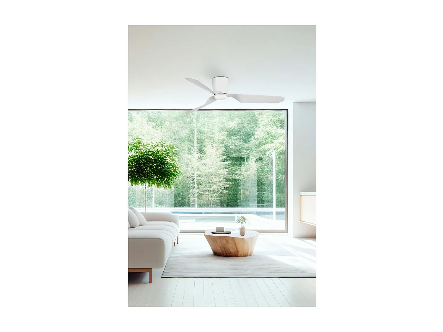 Ventilador DC branco LED PEMBA L