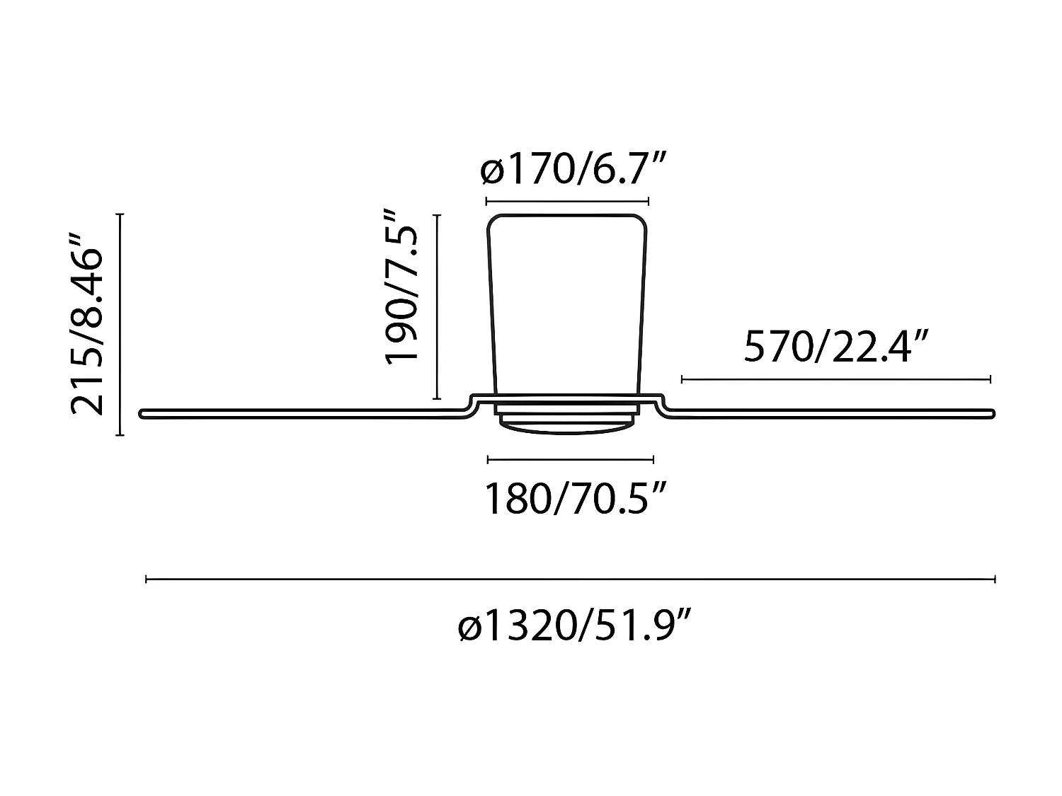 Ventilateur DC PEMBA L LED Blanc