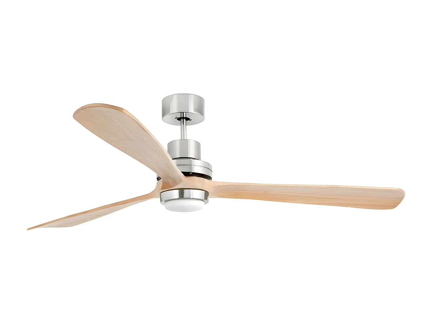 LANTAU XL LED-ventilator matnikkel/grenen DC