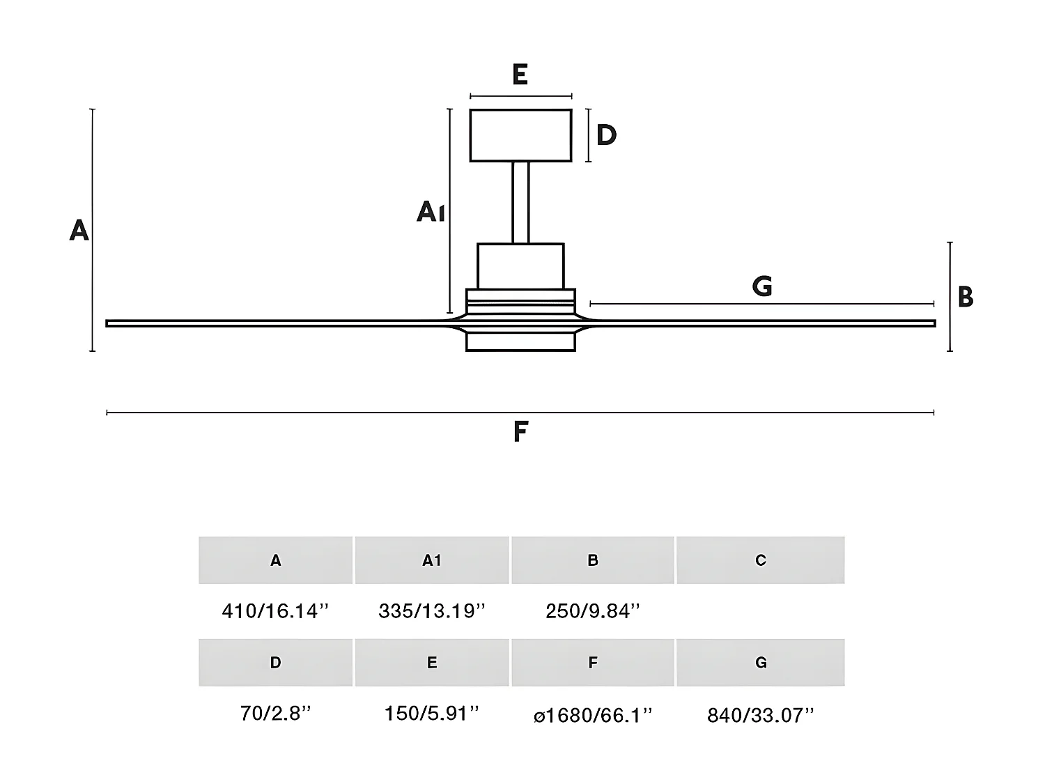 LANTAU XL LED-ventilator matnikkel/grenen DC