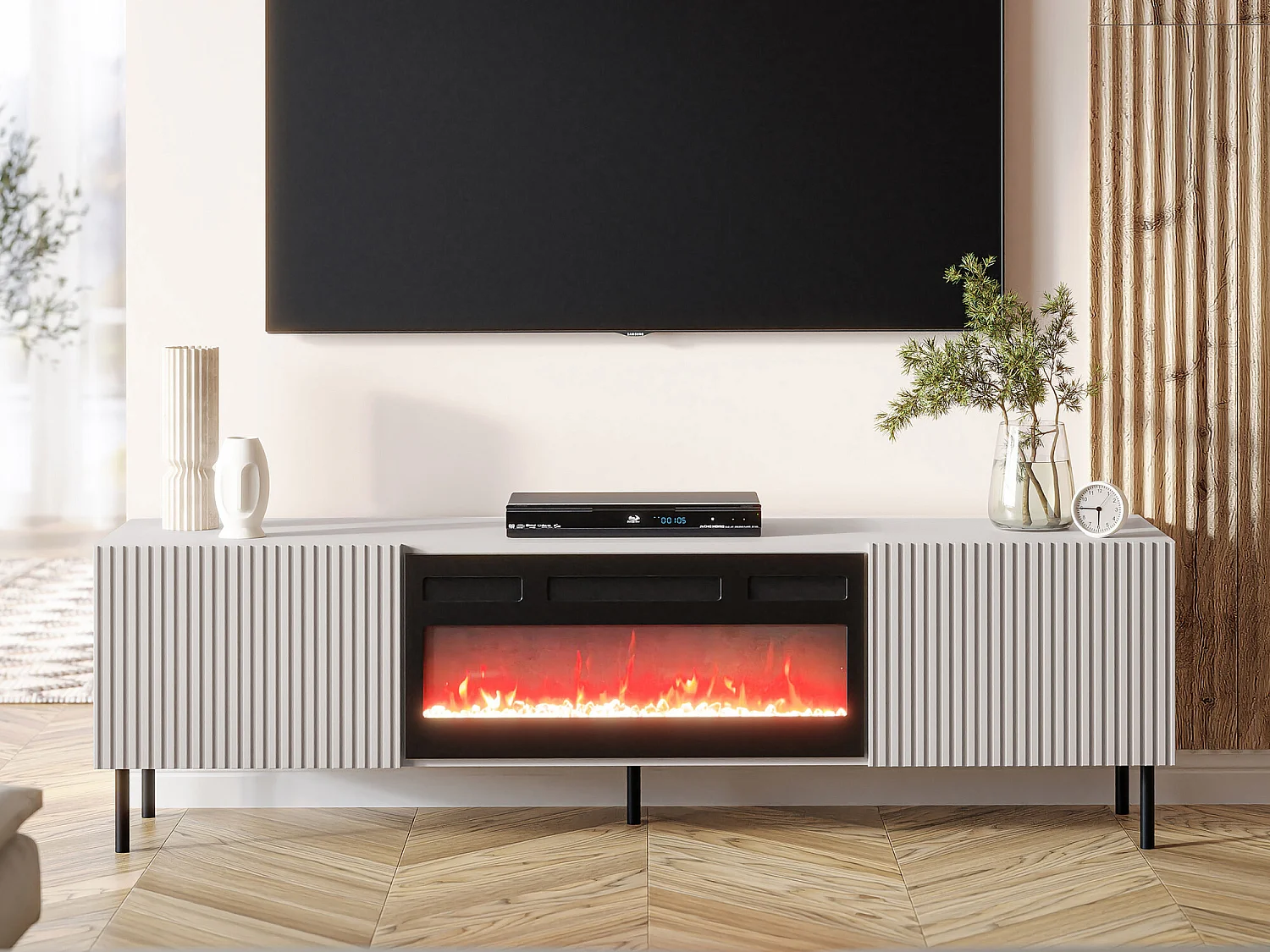 Mueble TV Charlotte S103, Cachemira, 181x42x42cm