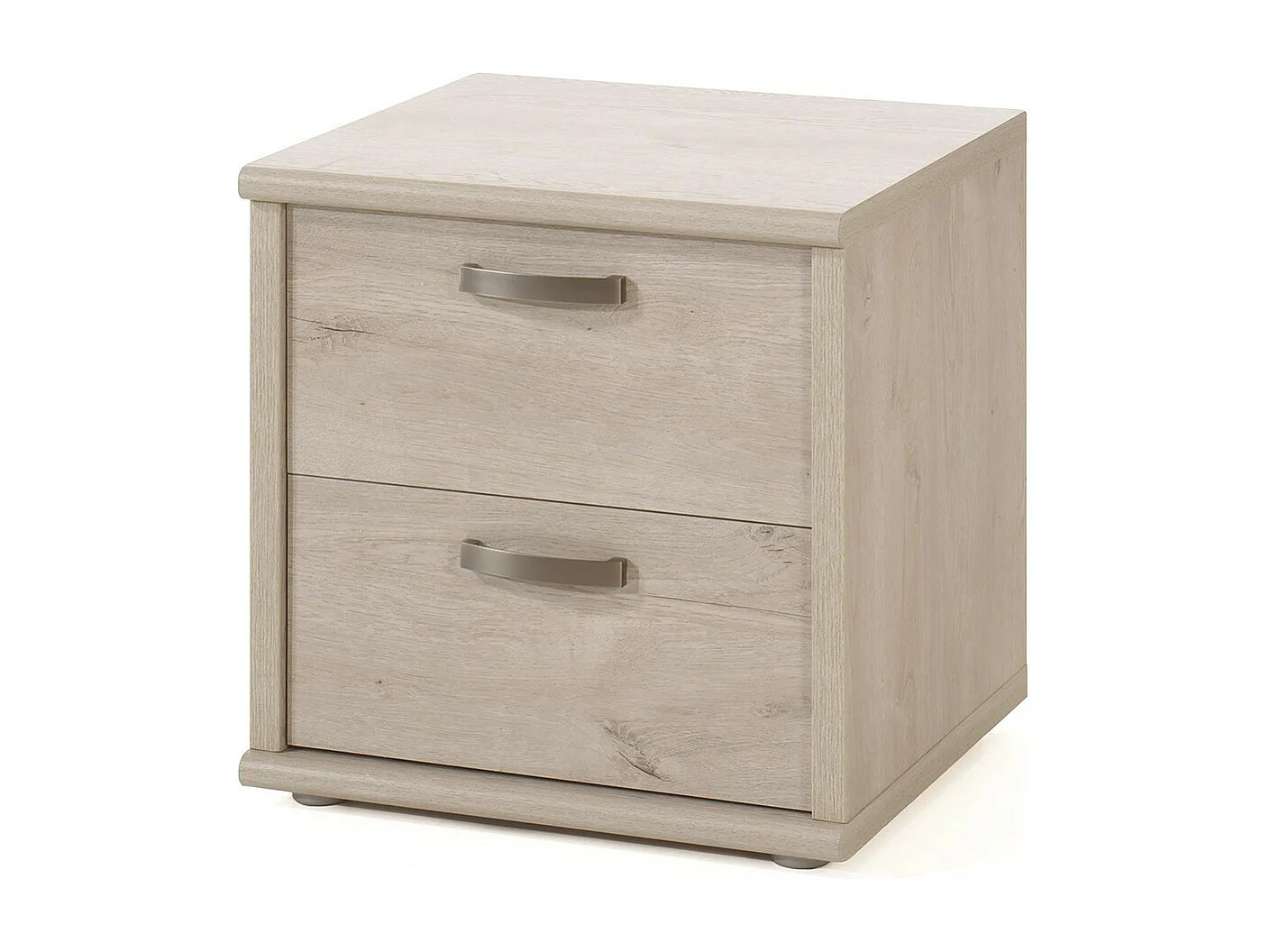 Comodino con due cassetti collezione DANY colore rovere chiaro.