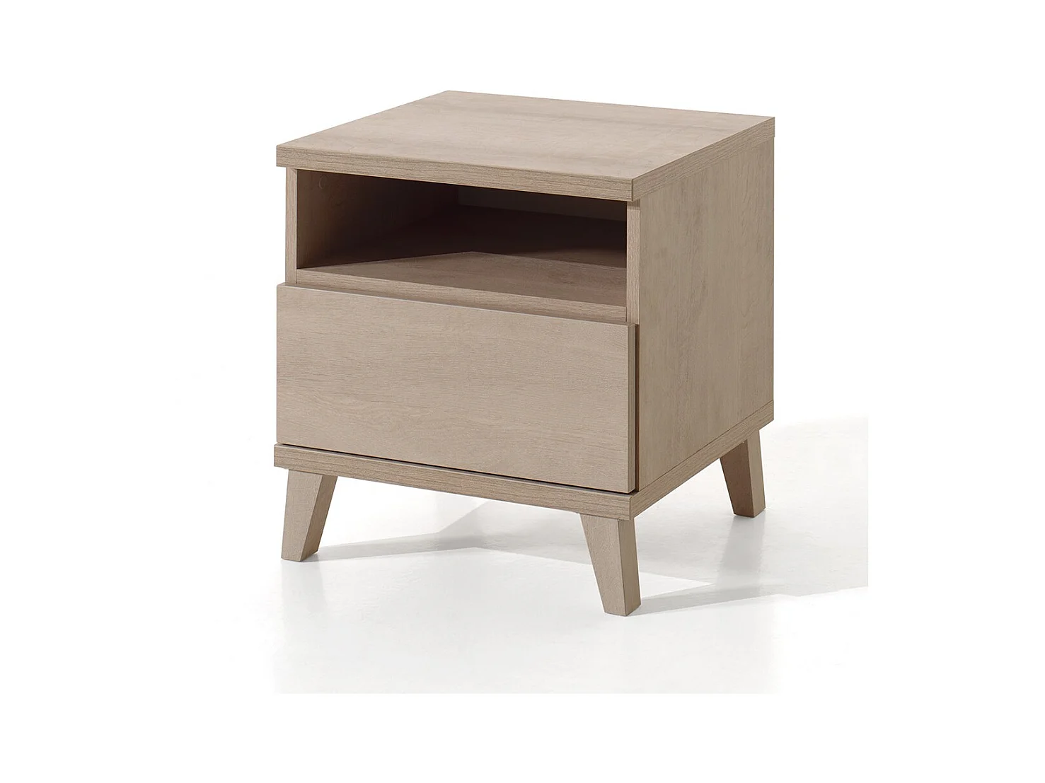Table de chevet LOUISE – 1 tiroir + 1 niche – Chêne River Oak