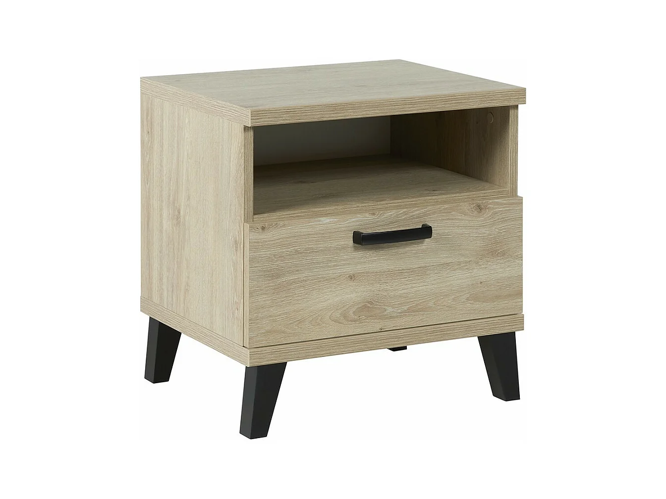 Table de chevet DANAÉ – 1 tiroir + 1 niche – Chêne clair – Chambre bébé et enfant
