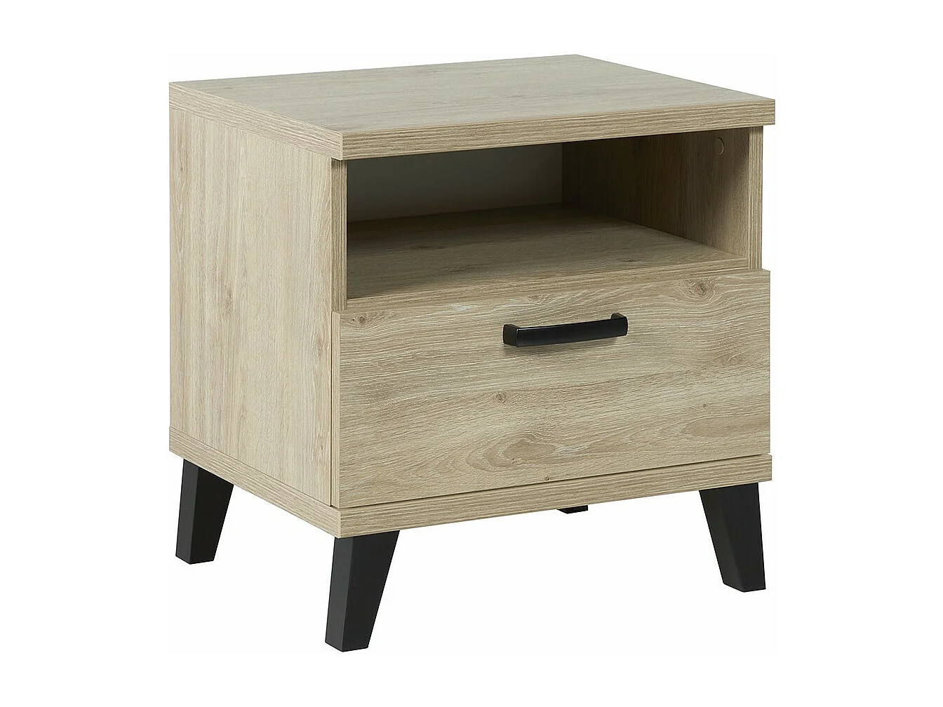 Table de chevet DANAÉ – 1 tiroir + 1 niche – Chêne clair – Chambre bébé et enfant