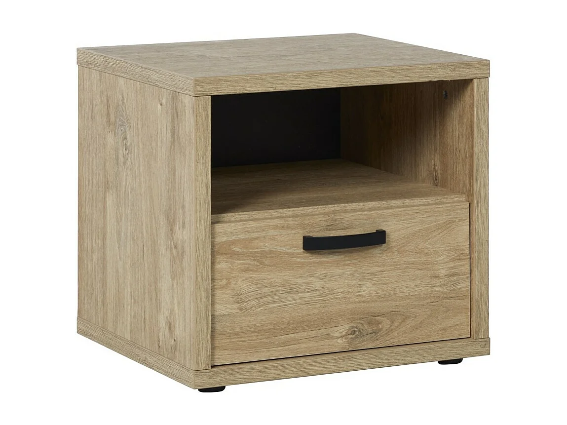 Comodino con cassetto e vano colore rovere dorato collezione MEGEVE