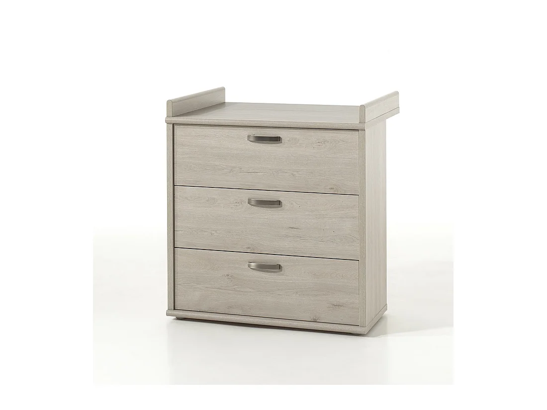 Commode bébé DANY – Table à langer intégrée coloris chêne clair